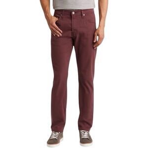 AG Adriano Goldschmied Burgundy Everette Slim Straight Jeans 30x33